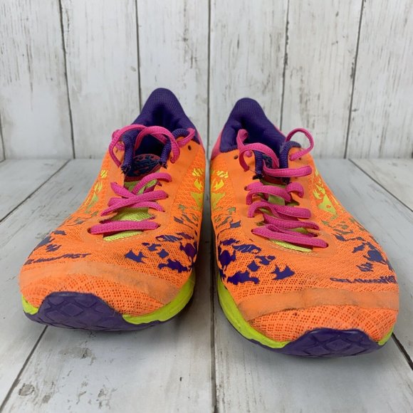 ASICS Gel Noosa Fast Neon Multicolor Orange Running Shoes T357N Sz 8.5 - Picture 5 of 10